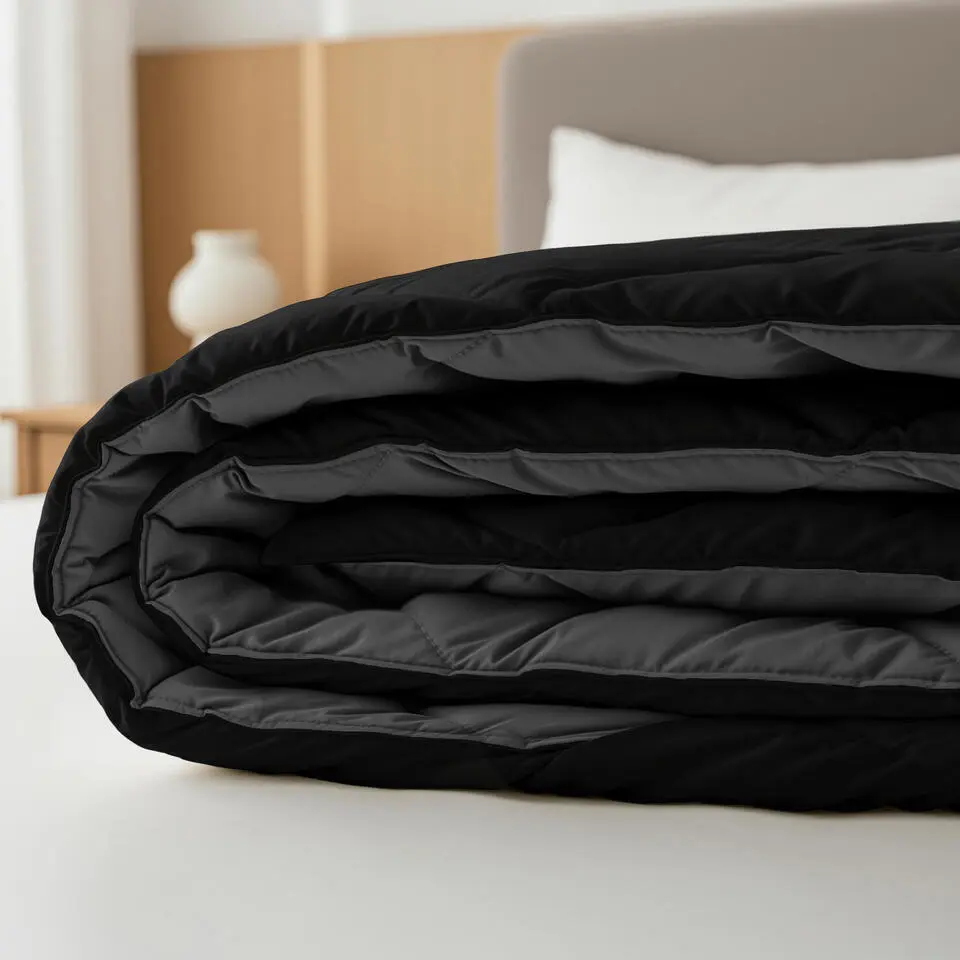 Dekbed zonder Overtrek Diamond 240x200 – Incl. Kussenslopen – Wasbaar – Zwart