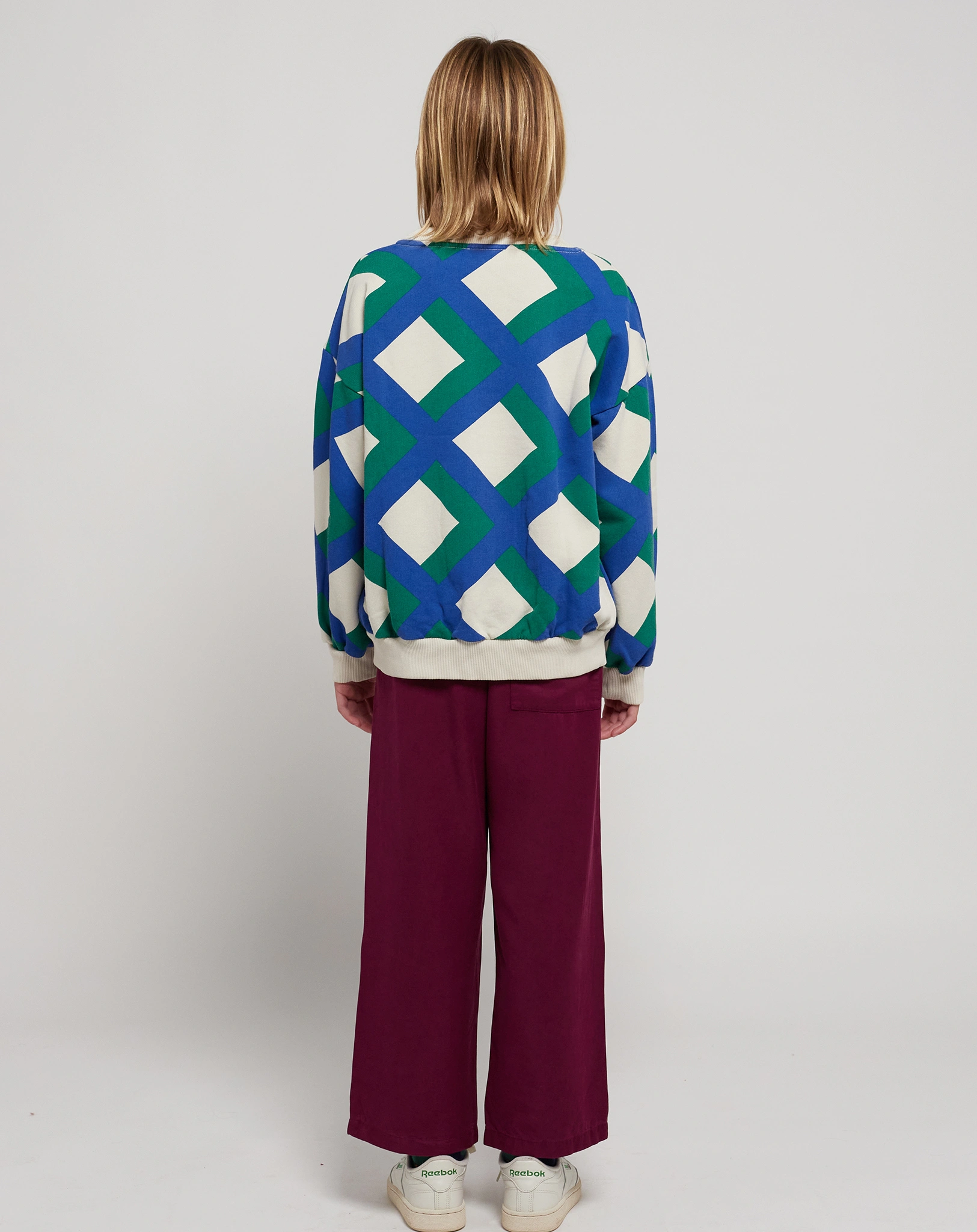 Sweatshirt GIANT CHECK in weiß