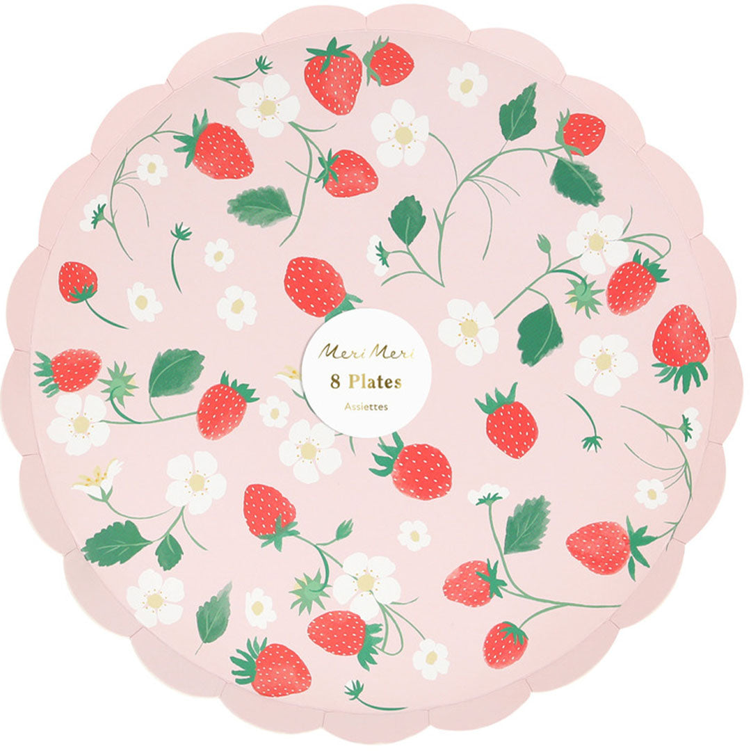 Meri meri borden strawberry - small - 8st