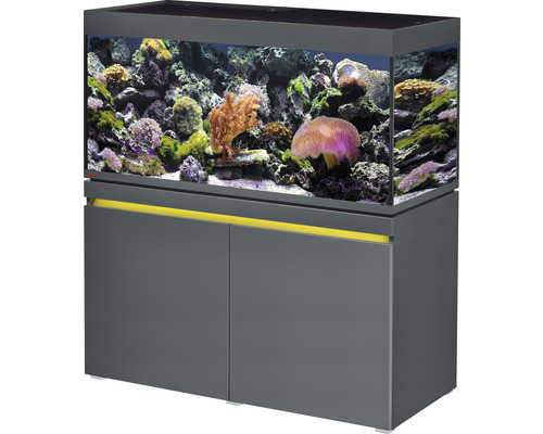 EHEIM incpiria 430 zeeaquariumcombinatie met LED-verlichting, circulatiepomp en verlichte kast, grafiet