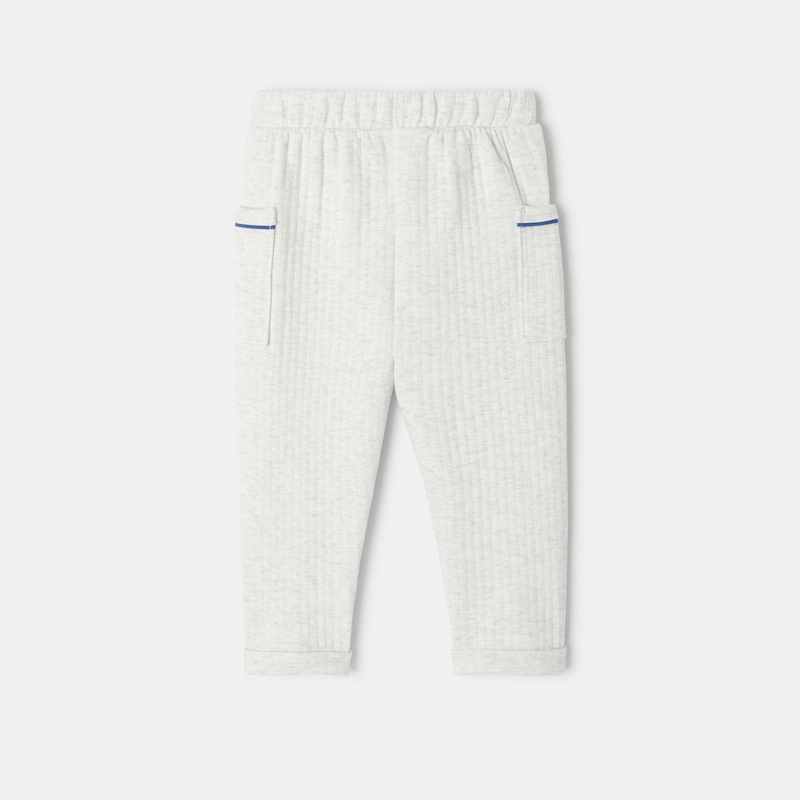 Pantalon de jogging en molleton côtelé blanc bébé garçon Absorba