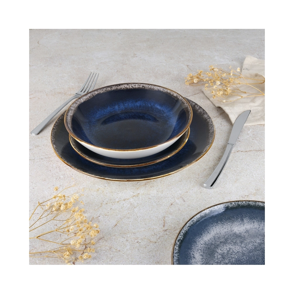 Berlinger Haus 18-teiliges Tellerset rund Deep Sea Collection