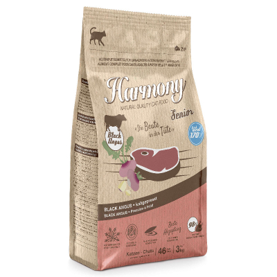 Harmony Cat Natural Trockenfutter kaltgepresst Senior Black Angus
