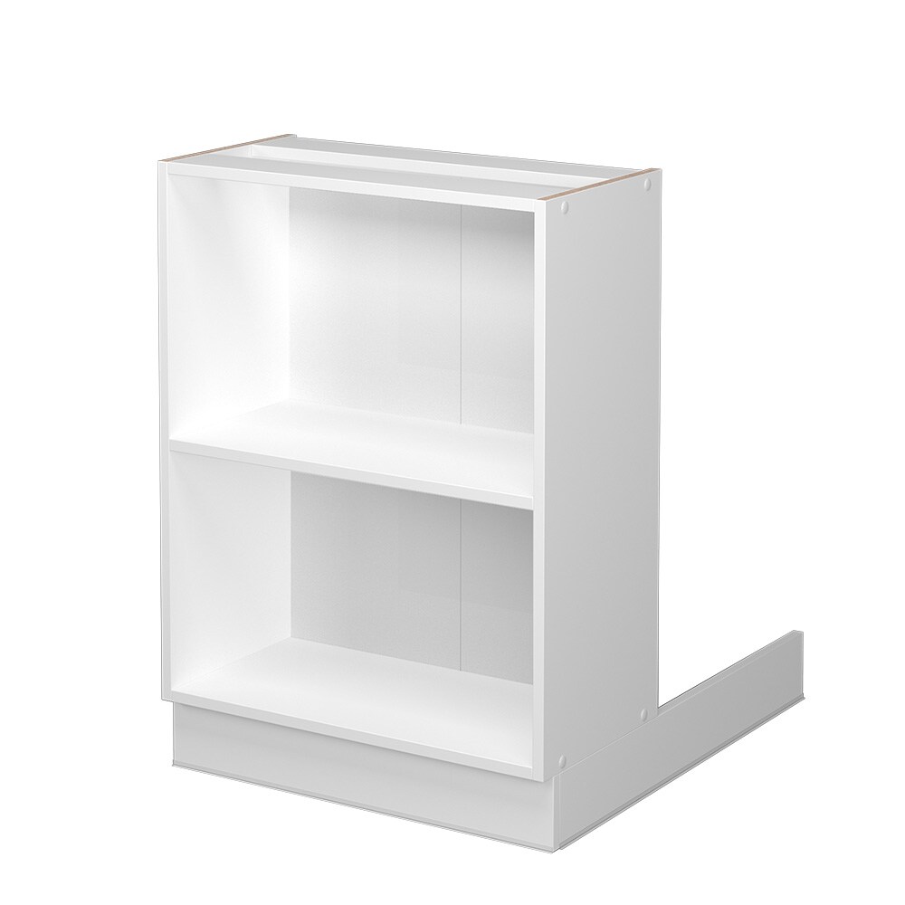 Regalinselunterschrank Küchenschrank Küchenmöbel Fame-Line Weiß 60 cm modern Küche Einbauküche Kücheninsel Einlegeboden Blende Küchenunterschrank Küchenzeile Regal Aufbewahrung