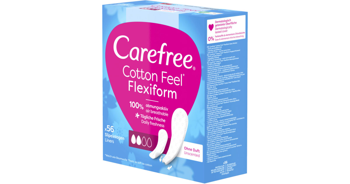 CAREFREE Flexiform Slipeinlagen 56er-Packung
