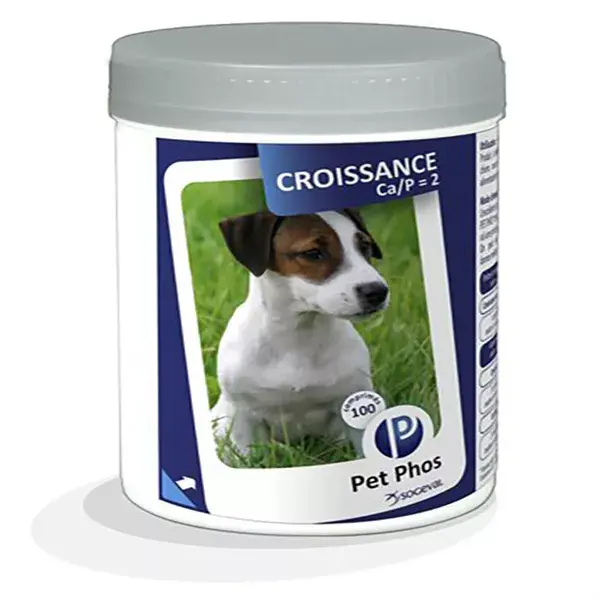 Pet Phos Croissance CA/P2 Chien 100 unités