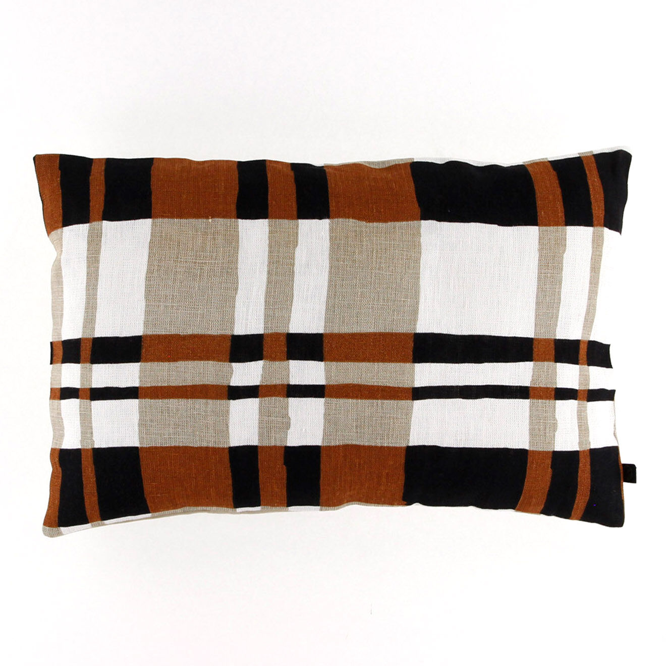 Haomy Housse de coussin en Lin & Coton Cork caramel - 40x60 cm