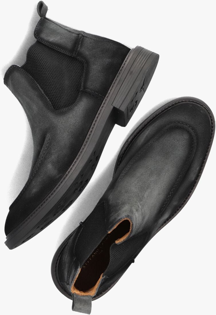 grijze stefano lauran chelsea boots s3217