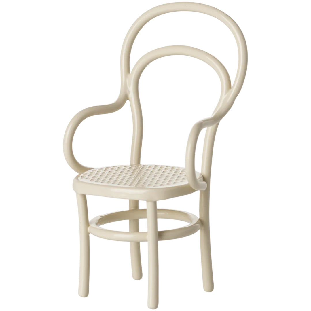 maileg poppenhuis eettafelstoel - off white - 8,5 cm