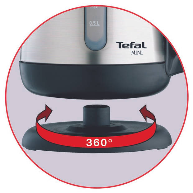 Tefal waterkoker BI8125 zilver RVS 0,8L