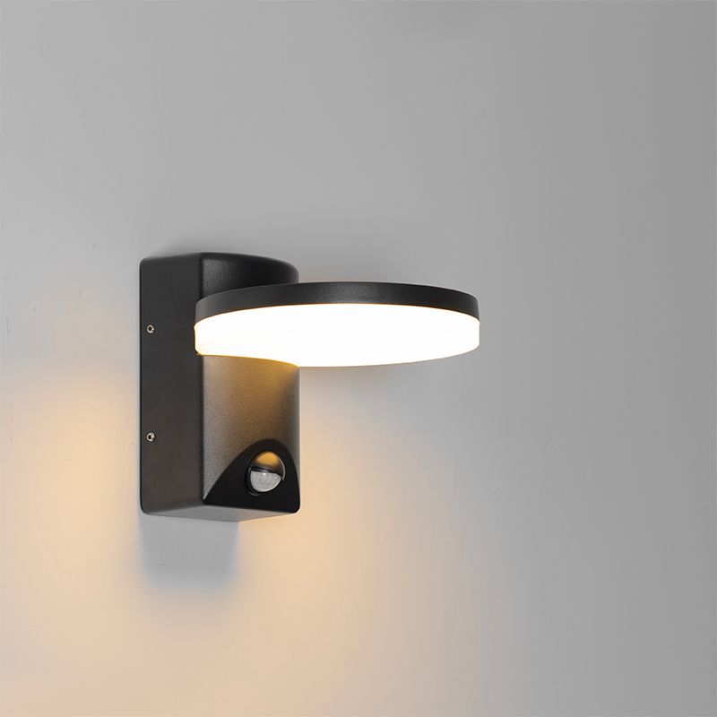 Buiten wandlamp zwart incl. LED IP54 bewegingssensor - Esmee