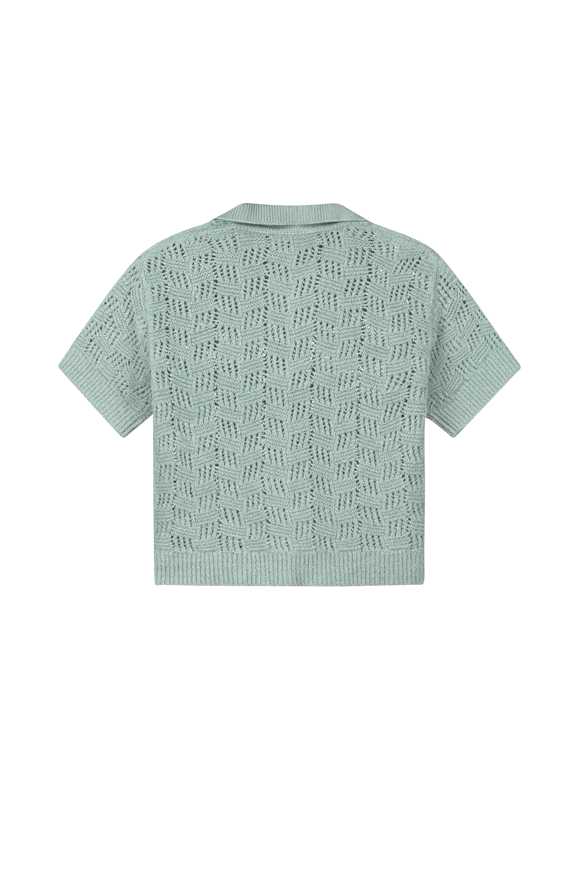 OLAF Polo CHECK KNITTED POLO Bleu