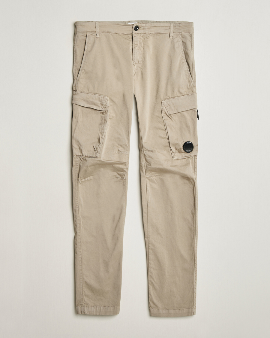 C.P. Company Satin Stretch Cargo Pants Beige