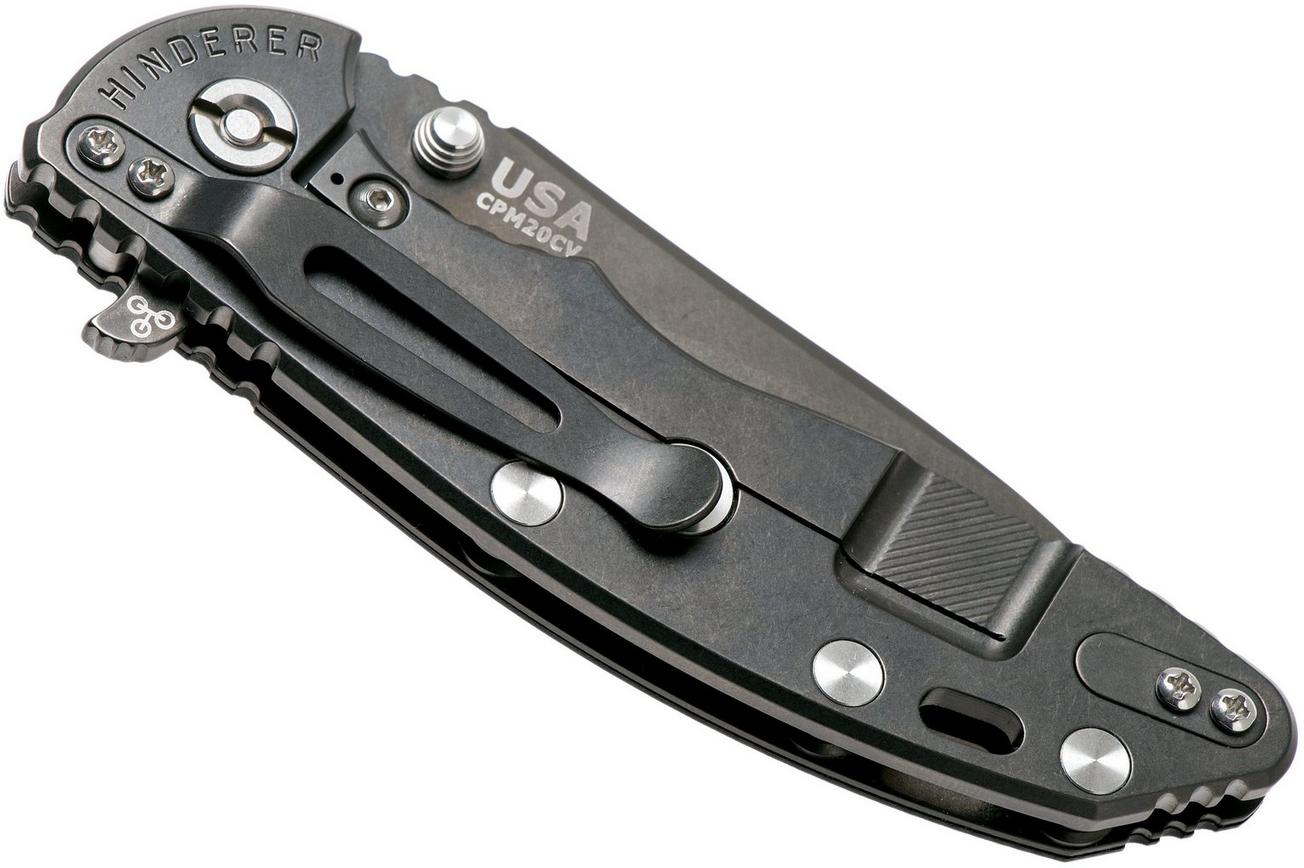 Rick Hinderer XM18 3,5” Skinny Slicer Black DLC, Black G10