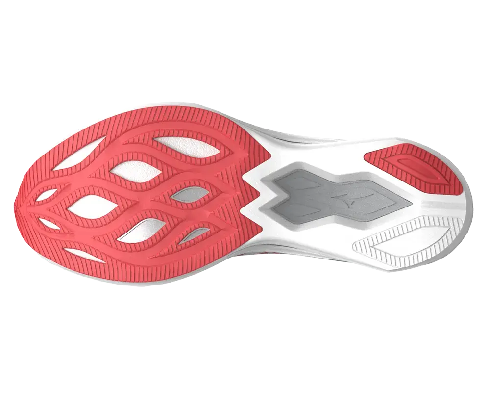 Mizuno Wave Rebellion Sonic 2 Hardloopschoenen Wit/Oranje/Grijs Dames