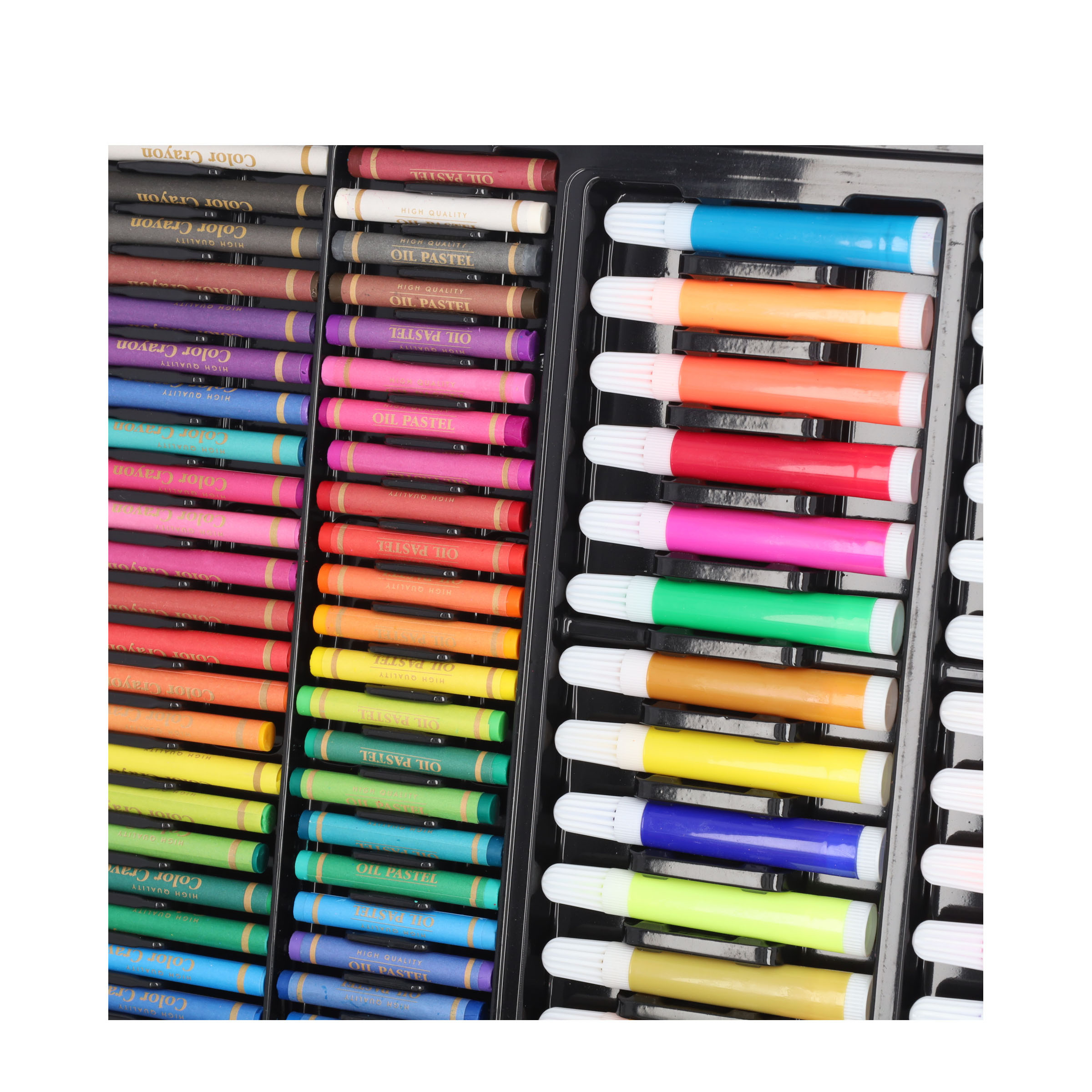 (169-tlg. Set) Mal Box Skizzen Zubehör Künstler Kit mit Öl Pastell / Wasserfarben / Buntstifte