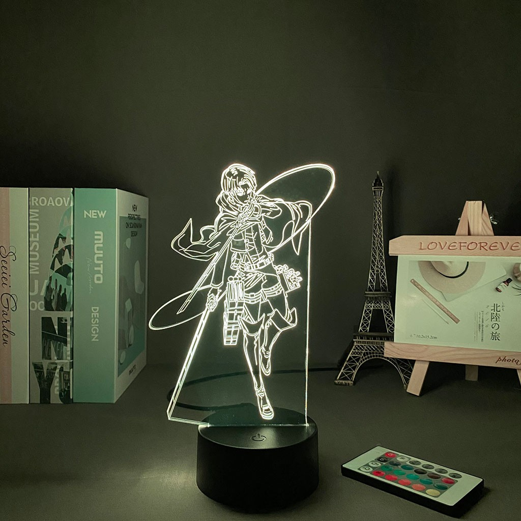 3D Anime LED Acryl Lampe Nachtlicht USB Deko Lampe mit Touch Schalter - Squad Levi