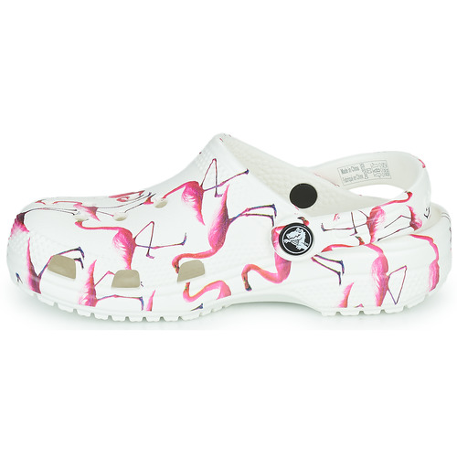Crocs - CLASSIC POOL PARTY CLOG K - Blanc / Rose