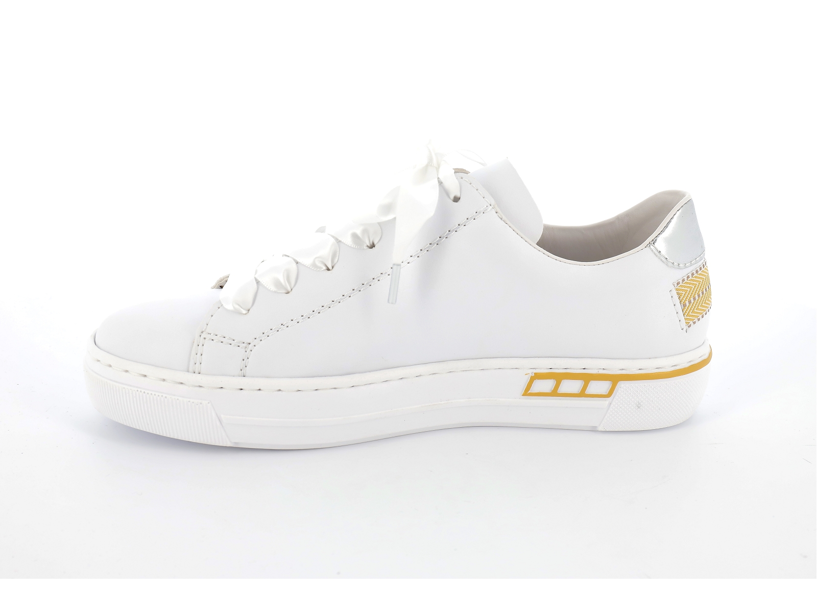 Rieker-L8824 Synthétique Blanc-Jaune