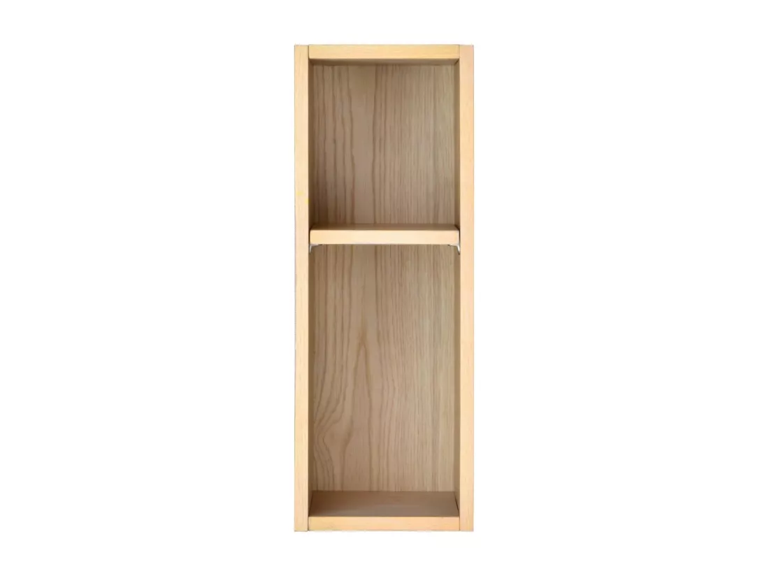 Meuble double vasque suspendu chêne 140 cm ENIO