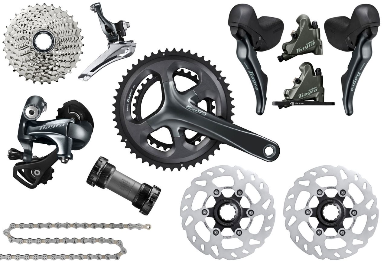 Shimano TIAGRA 4720 2x10-fach Gruppe Disc 140/140mm kaufen | Bike-Discount