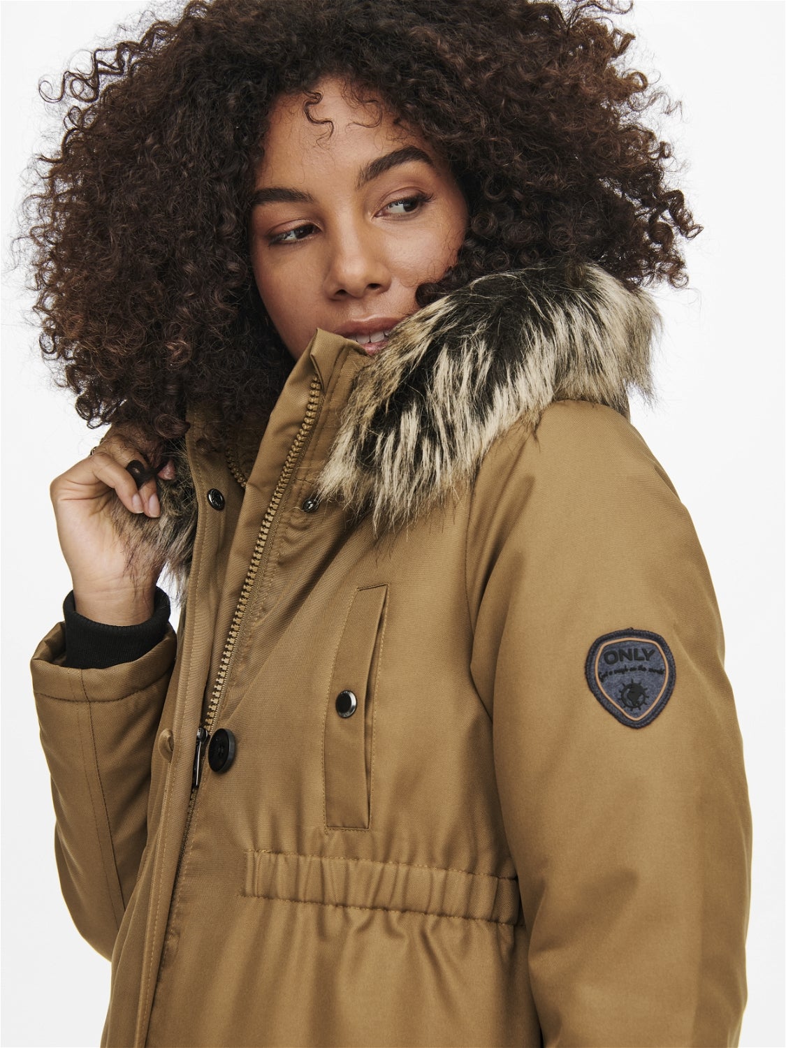 OLMIRIS Langer Parka Toasted Coconut