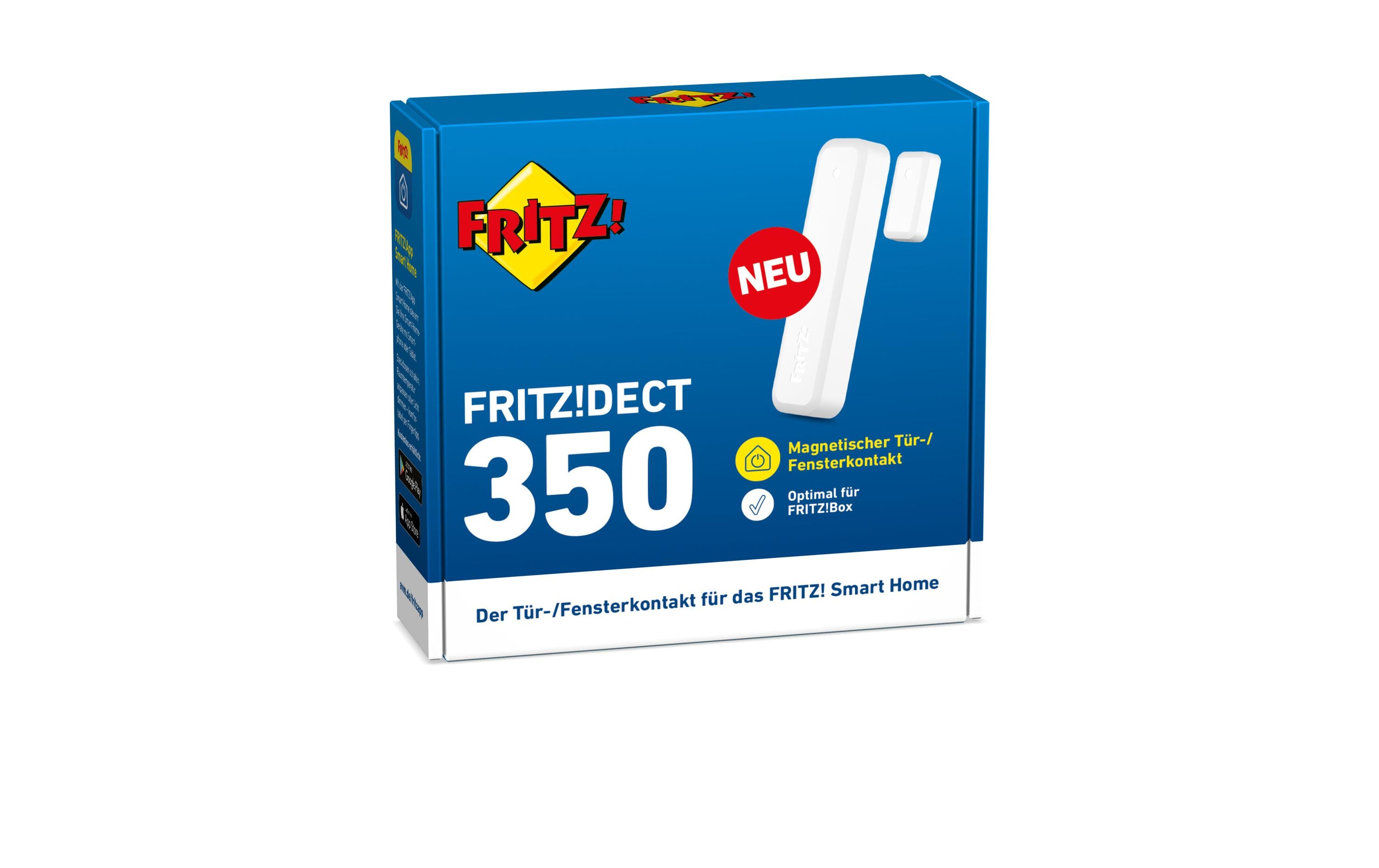 Funk-Fenster- und Türkontakt FRITZ!DECT 350Der Tür-/Fensterkontakt für das FRITZ! Smart Home
