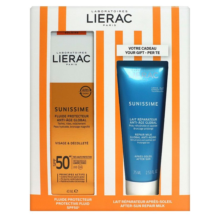Sunissime solaire coffret fluide protecteur SPF50+ 40ml + lait réparateur offert