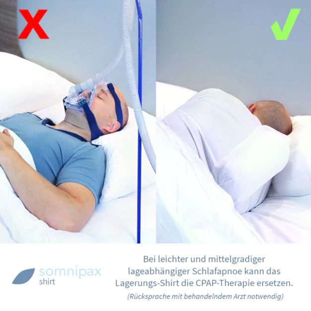 somnipax shirt Comfort mit Luftkissen - Lagerungs-Shirt gegen Schnarchen, für Männer Gr. S