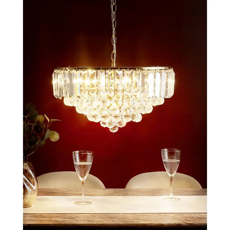 ACHEIRO - Kroonluchter - Goud - ⌀ 49 cm - Kristal