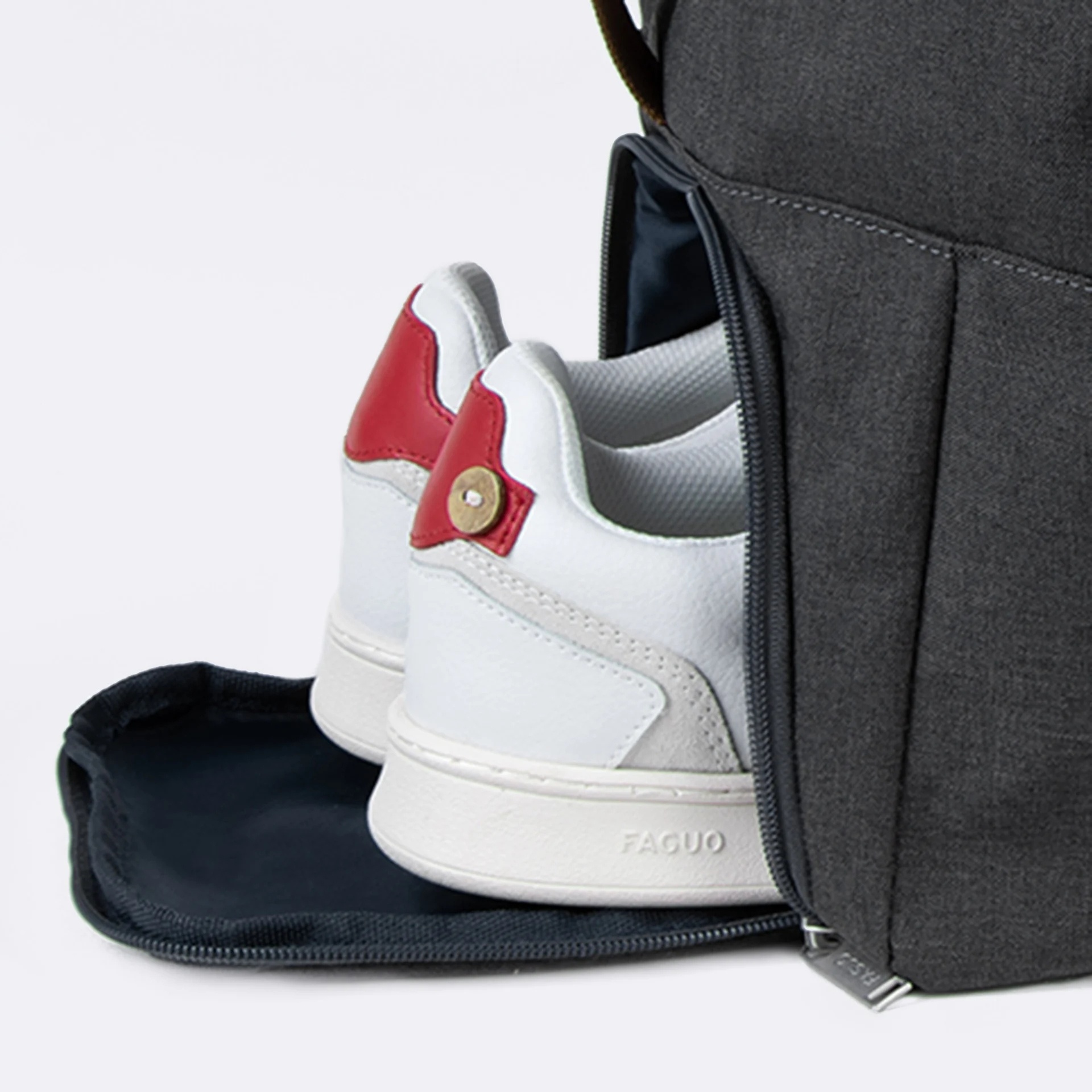 Sac weekend gris vegan polyester recyclé - modèle sac weekend