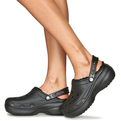 Crocs - CLASSIC PLATFORM LINED CLOG W - Noir