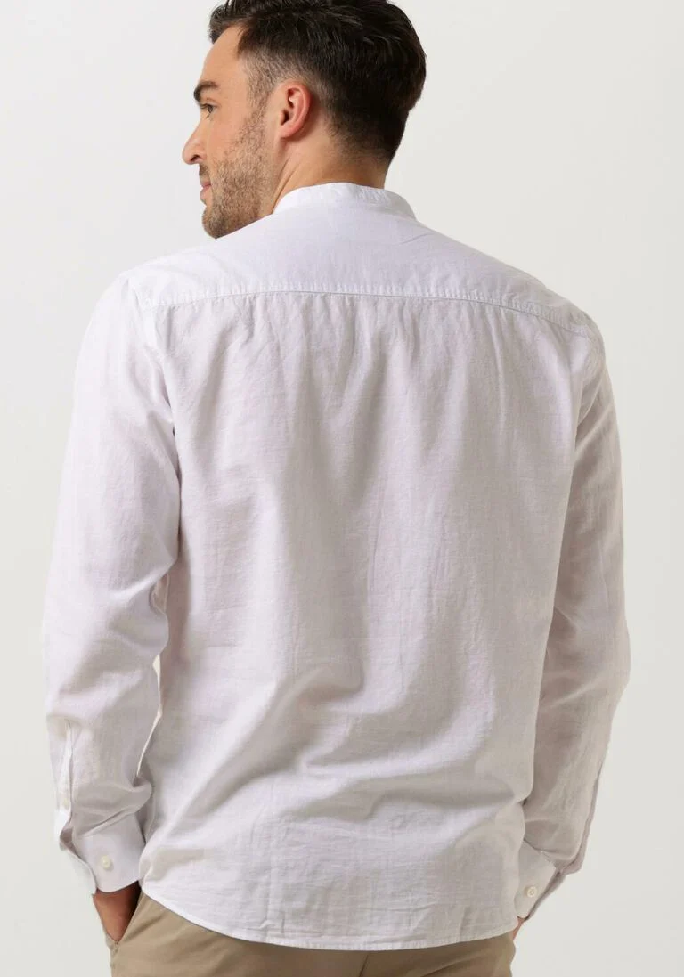 SELECTED HOMME witte selected homme casual overhemd slhregnew-linen shirt ls band
