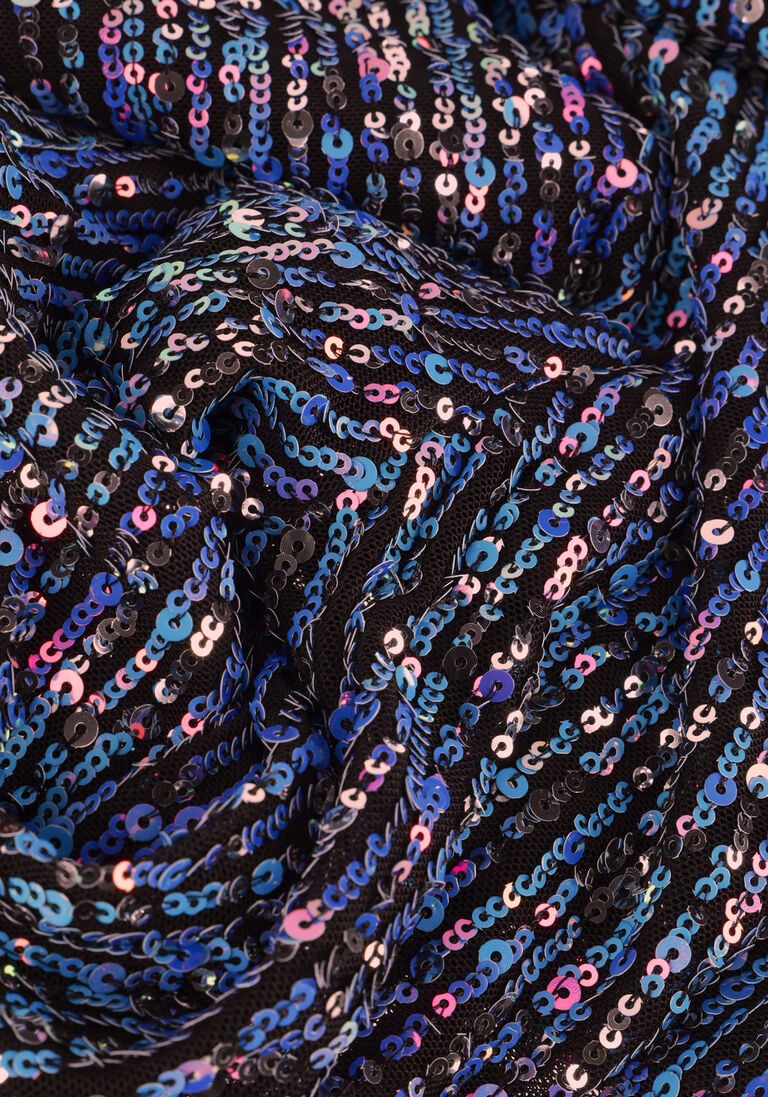 COLOURFUL REBEL blauwe colourful rebel flared broek steffie sequins flare