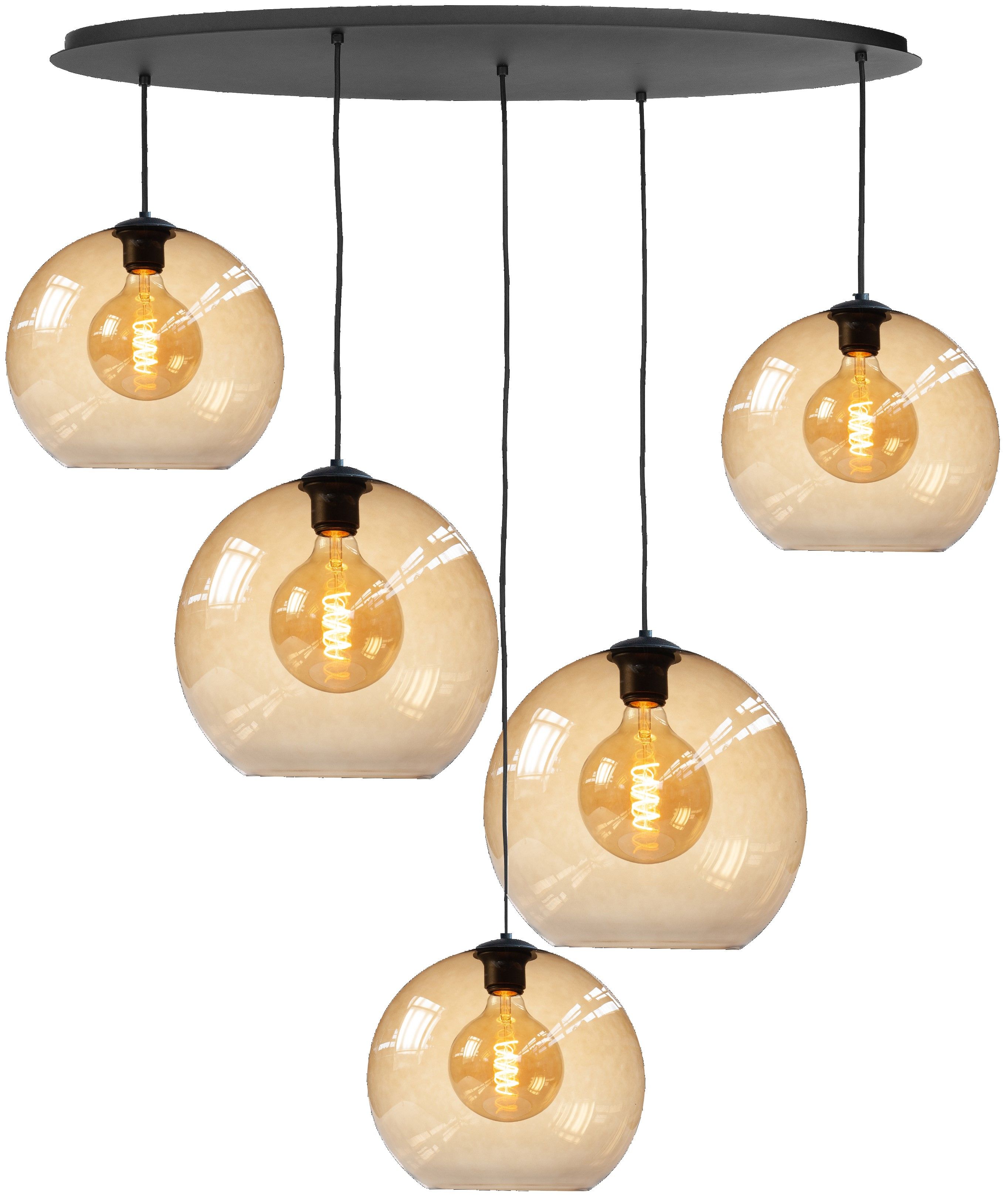 Hanglamp Amberglas Fantasy B100 x D35 cm