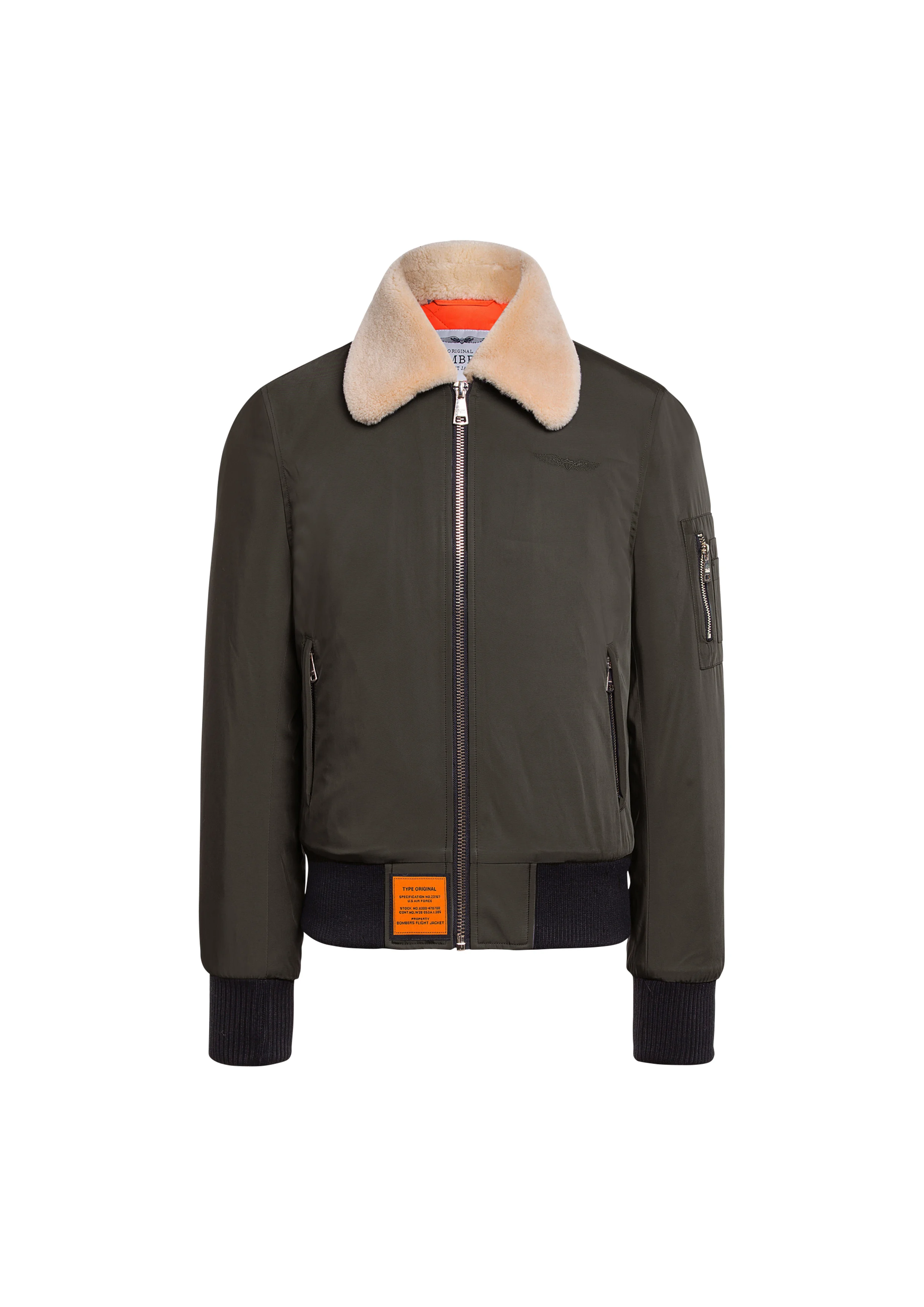 VERSMOLD - Blouson aviateur col classique | Kaki