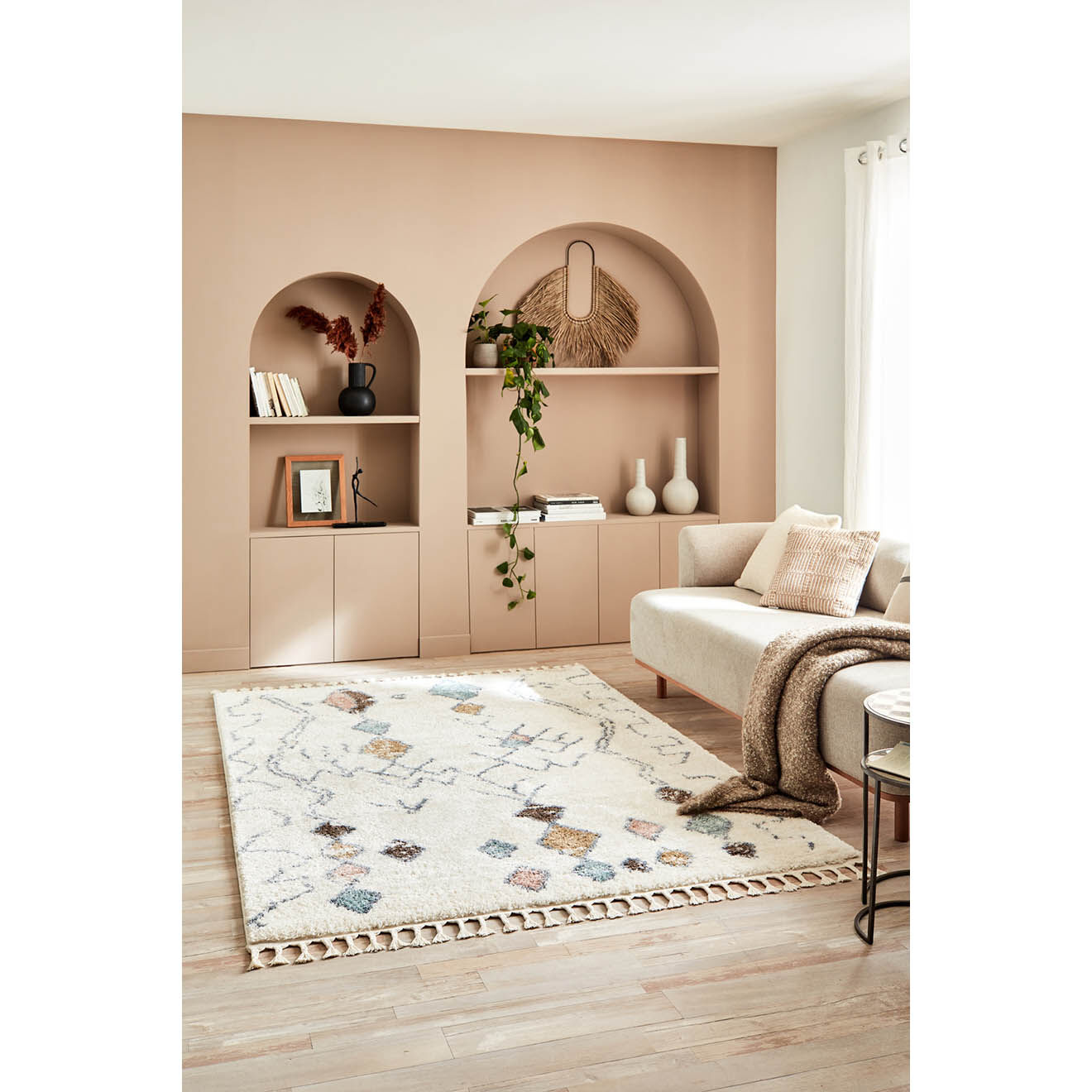 Nazar Rugs Tapis Delya 3063 crème - 80x150 cm