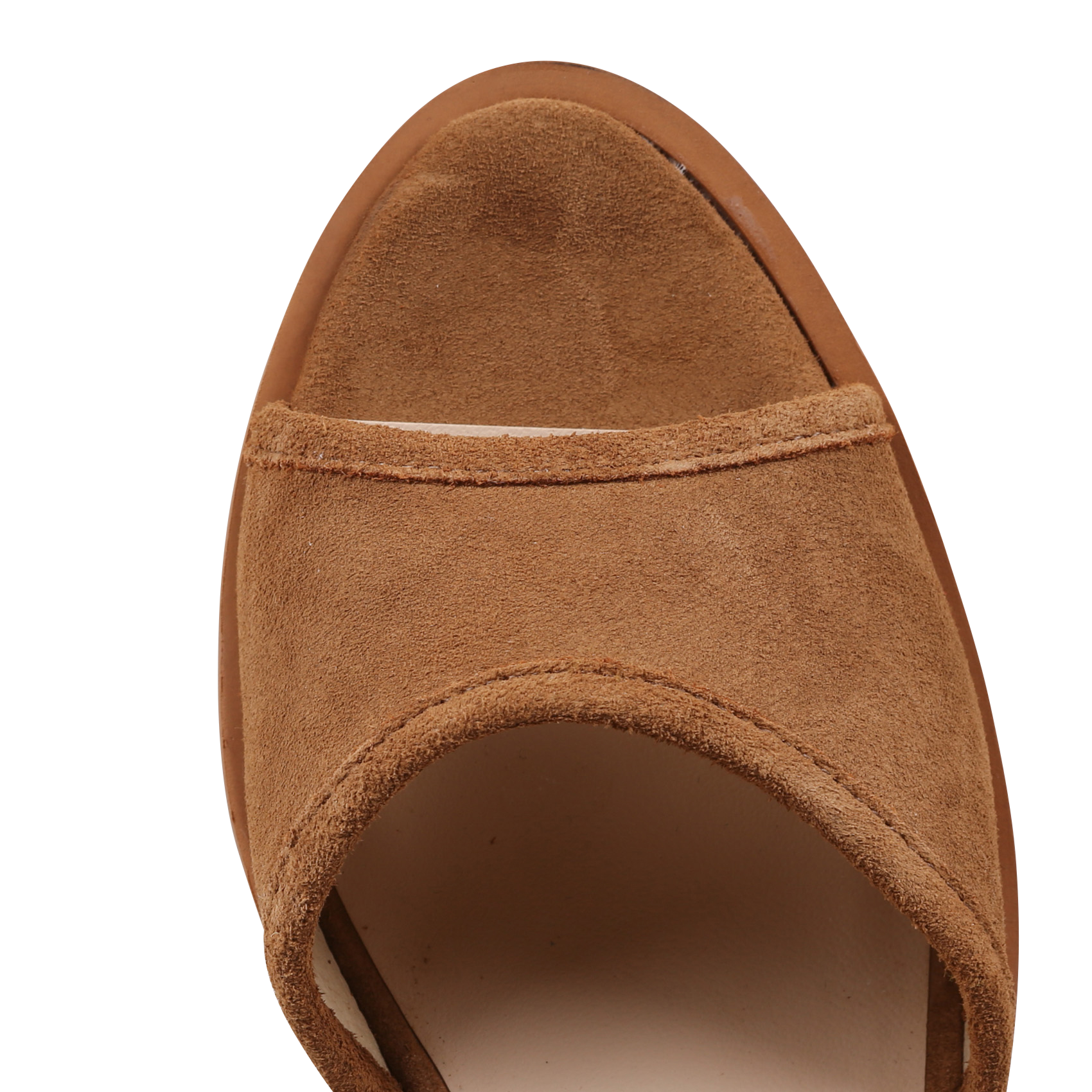 FLARE - Sandales à talon en cuir velours | Marron