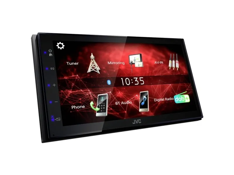 JVC KW-M27DBT, Sort, 2 DIN, 180 W, 64 W, 20 - 20000 Hz, 40 ohm (O)