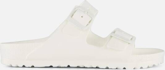 Birkenstock Witte Rubberen Slipper Dubbele Gespsluiting White