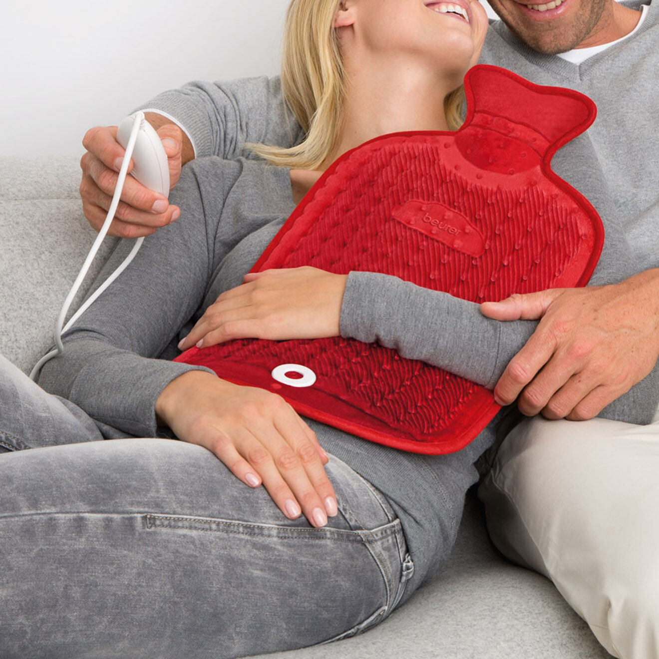 Beurer Coussin chauffant forme bouillotte rouge