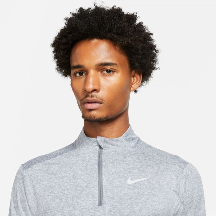 Nike Herre T-shirts Dri-FIT Half Zipp Long Sleeve Grå