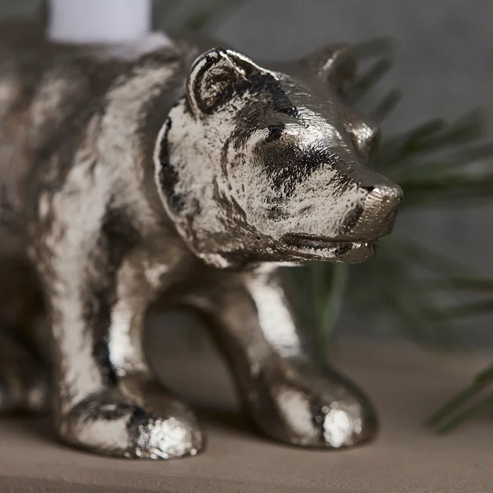 House Doctor - Polar Kerzenständer, Antik-Silber