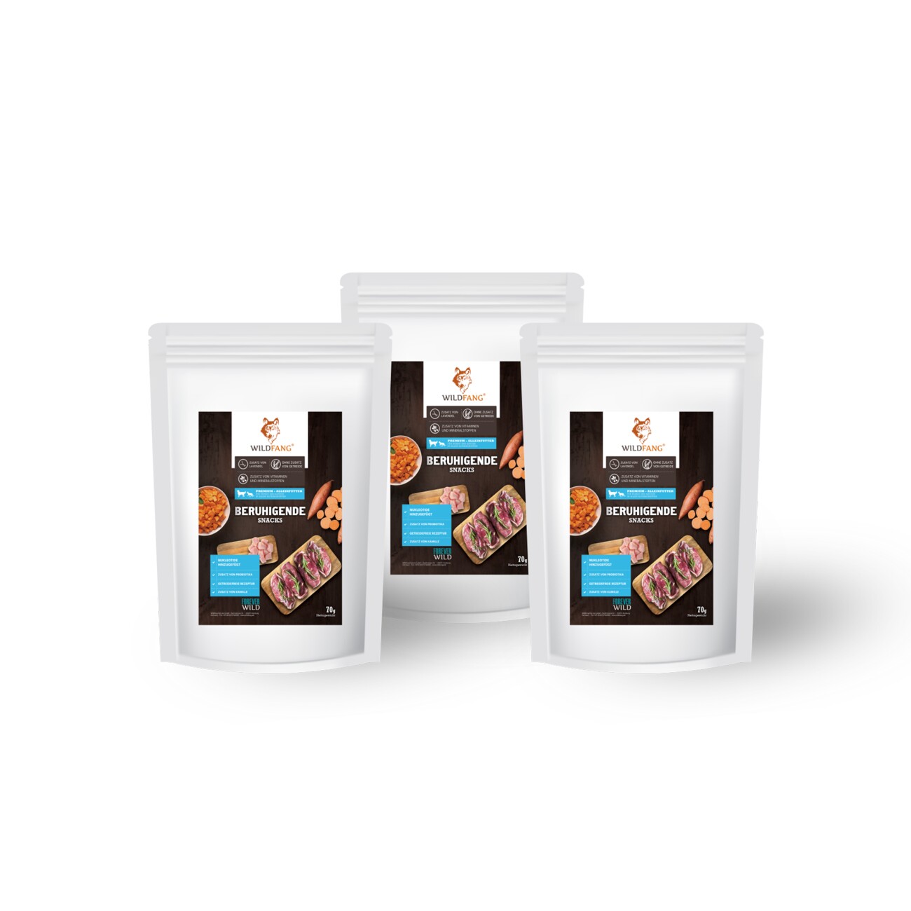 Wildfang Beruhigende Snacks - getreidefrei 3 x 70 g