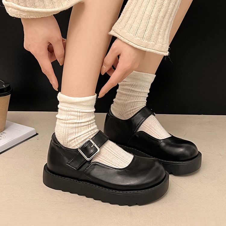 DURAC - Kunstleren Mary Jane-schoenen