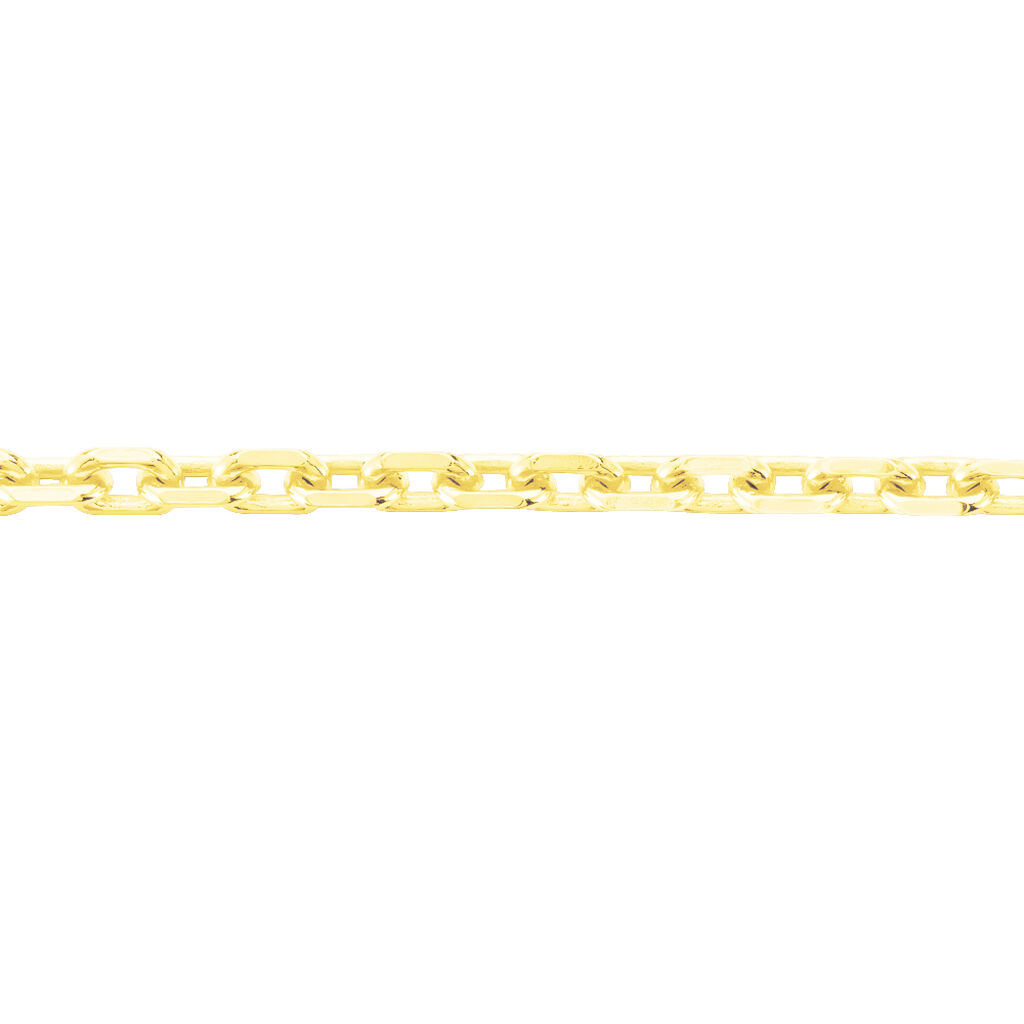 Chaîne Maille Forçat Diamantée Or Jaune