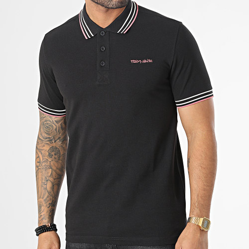 Polo Manches Courtes Pasian Noir Rose