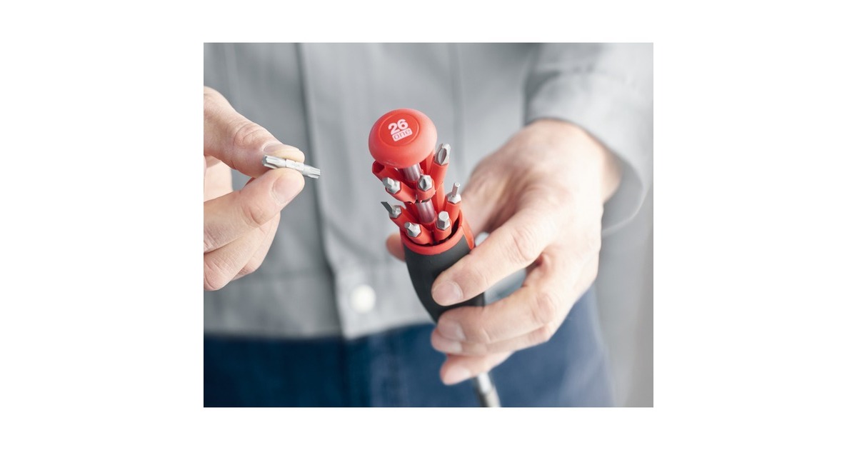 WihaSchroevendraaier met bitmagazijn LiftUp 26one  (Zwart/rood, Incl. 13 dubbelbits 1/4