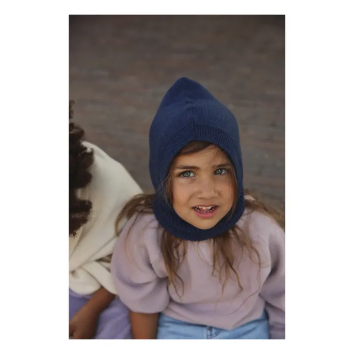 Hvid Cagoule Eddy Laine Mérinos | Bleu marine
