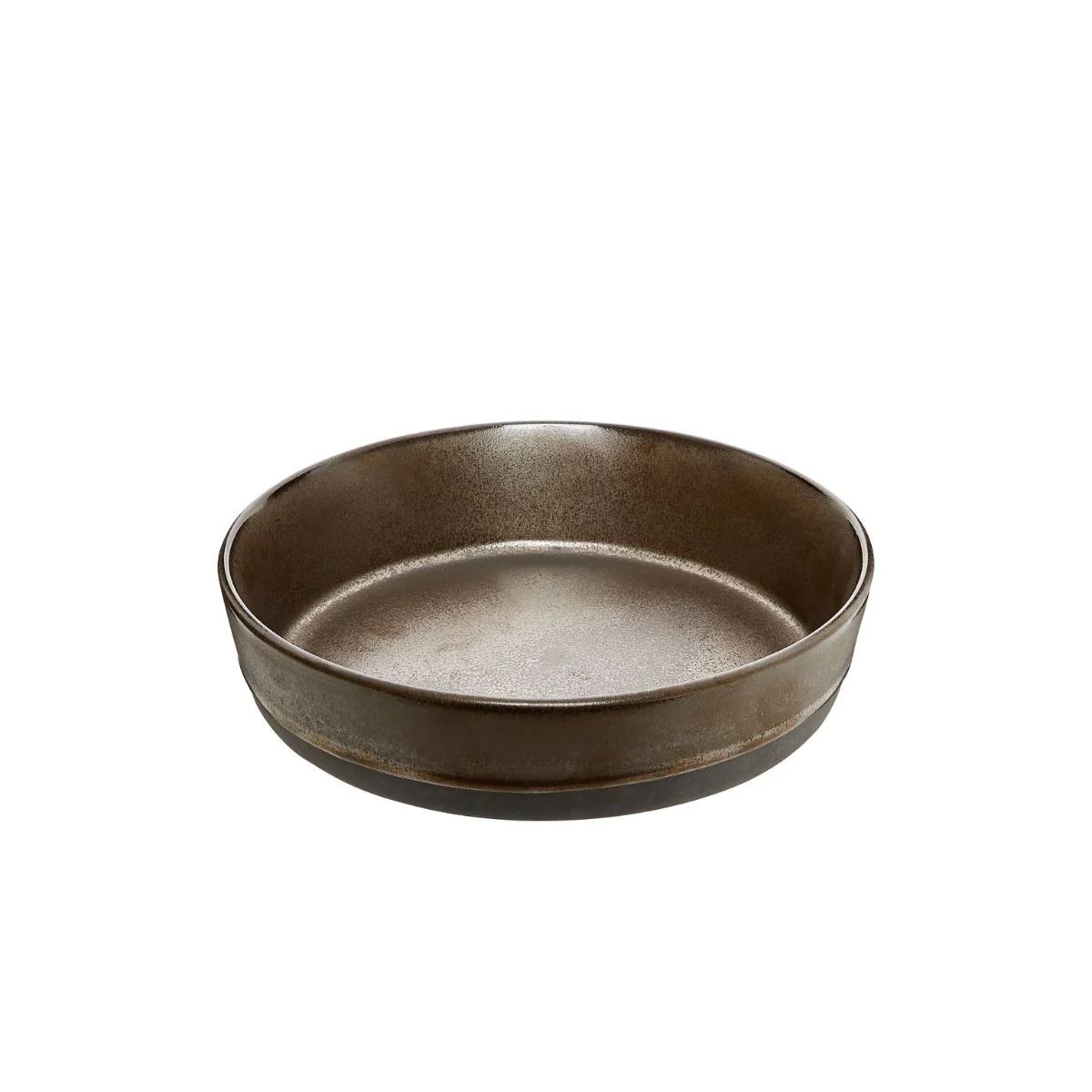 RAW  Suppe tallerken, brun metallic - 19,4x4,5 cm.